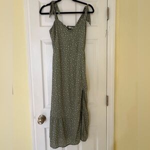 Abercrombie & Fitch Olive Floral Maxi Dress